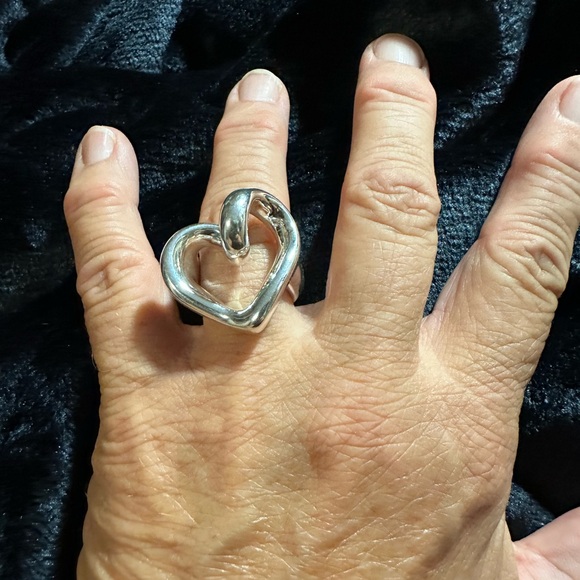 925 Sterling Electroform Heart Ring SIZE 9 New - Picture 3 of 6